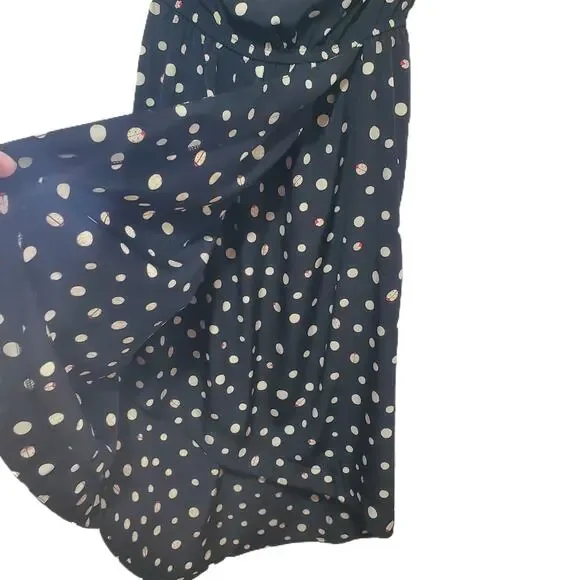 Audrey Strapless Ladybug Dress Black High Low Faux Wrap Cute Women's Size Small - Picture 2 of 7